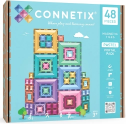 Connetix Pastel Portal Pack – creative magnetic building set, 48 pieces