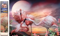 Norimpex Diamond Painting Pink Flamingos 30x40 cm