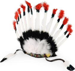 Индианска лента за глава на вожд за карнавал