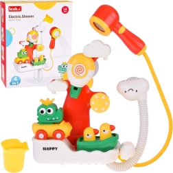 Многофункционална играчка за баня 4в1 – крокодил и патенца с душ