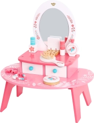 Wooden pink dressing table with mirror TOOKY TOY