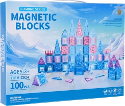 Magnetic Building Set ICE SNOW, 100 pieces