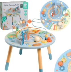 Дървена масичка с активности Морски живот - музикална и образователна