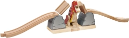 Дървен мост с T. rex за дървена влакова писта BIGJIGS RAIL