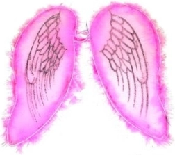 Розови крила за ангел и фея