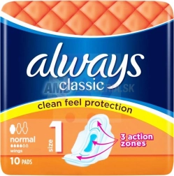 Дамски превръзки Always Classic Normal 10 бр.