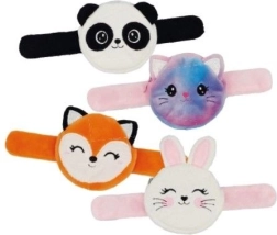 Plush slap bracelet with a coin purse - 1 piece