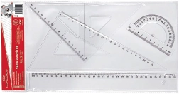 CONCORDE Transparent Ruler Set, 4 pcs