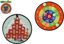 Двустранна дъска за хвърляне с велкро и топчета 34 см