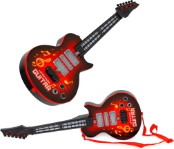 Електрическа китара за деца с режим за учене, инфрачервен сензор и мелодии - червена