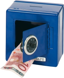 Метална касичка - Син сейф