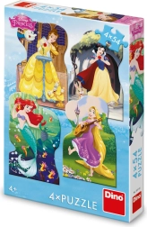 DISNEY Princesses Puzzle 4×54 Pieces DINO