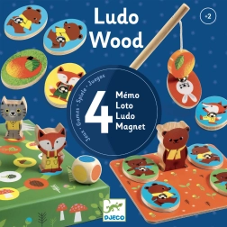 Djeco комплект 4 игри Ludo Wood