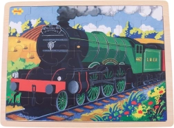 Дървен пъзел исторически влак Flying Scotsman