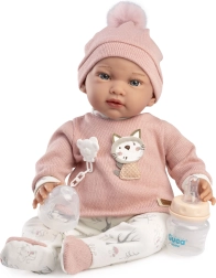 Guca Ada – утежнена реалистична кукла бебе с меко текстилно тяло 42 cm