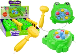 Мини игра жабка Wac-a-Mole с чукче на връв – зелена