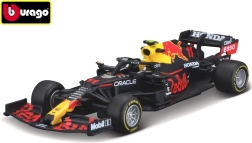 Модел на болид Red Bull Racing RB16B 2021 Sergio Pérez 1:43 от Bburago – С каска