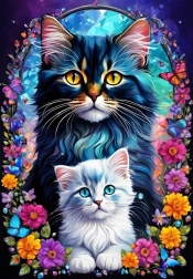 Пъзел Майчина любов: Котки 1000 части