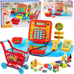 Interactive Children's Supermarket Cash Register with Cart, Scanner, and Scale