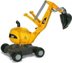 Rolly Toys RollyDigger CAT въртяща се детска багерна седалка с педали, жълта