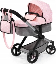 Bayer Xeo 2-in-1 doll stroller, pink-grey