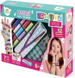 Креативен комплект за изработка на гривни с тъкачен стан и аксесоари