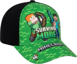 Children's Minecraft Survival Mode green-and-black baseball cap