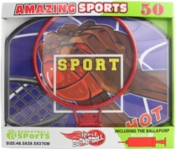 Large basketball hoop with ball and pump