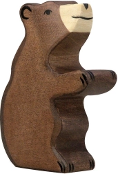 Holztiger small brown sitting bear - 1 piece
