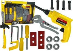 Kids’ tool set with drill, hammer and screwdrivers