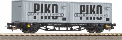 PIKO container car DR IV with 2× 20' containers H0