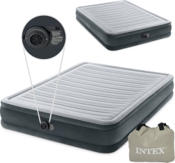 INTEX inflatable air mattress with built-in electric pump 203 × 152 × 33 cm