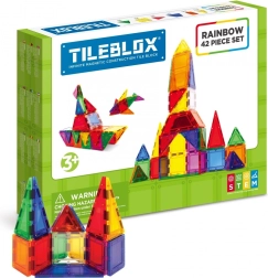 Магнитен конструктор Tileblox – дъгова серия 42 бр.