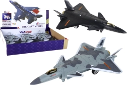 Модел самолет с фрикционно задвижване в черен и сив цвят