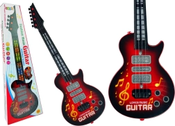 Electric Guitar with Colorful Lights Red