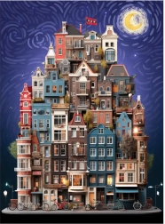 Puzzle Starry Night in Amsterdam 1000 Pieces
