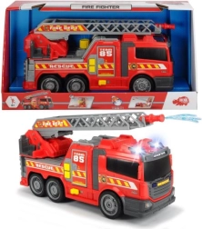Интерактивен пожарен автомобил Dickie Toys със светлини и звук, 36 см