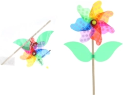 Flower Pinwheel on Plastic Stick