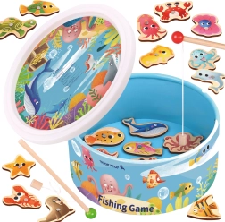 Tooky Toy магнитна игра за риболов – дървен комплект
