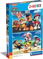puzzle 2 × 60 pieces paw patrol super color