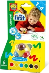 SES Creative My first multicolored ball crayon with 6 colors