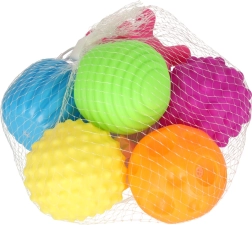 Сензорни топки за деца, комплект 6 бр. в мрежа