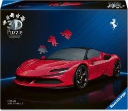 3D пъзел кола Ferrari SF90 Stradale 108 части с въртящи се колела