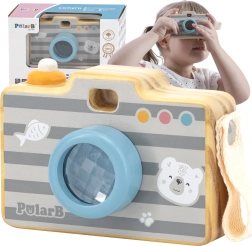 Дървен фотоапарат с калейдоскоп за деца VIGA POLARB