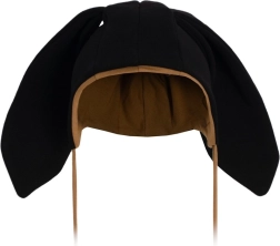 Baby cotton hat with ears New Baby Favorite black (3–6 months)
