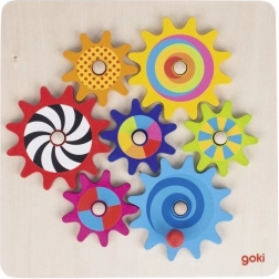 Дървена игра със зъбни колелца Goki
