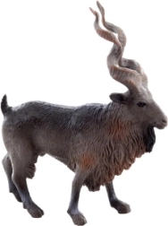 Screw-horned goat figurine – realistic model for children and collectors