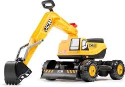 Детски багер за яздене JCB с въртящо се рамо и каска FALK