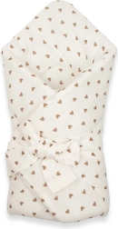 Muslin Lace-Up Swaddle NEW BABY Little Heart