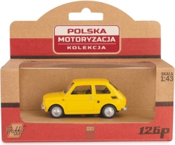 Модел на кола FIAT 126p жълт 1:43